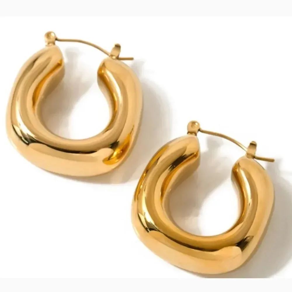 Gold Hoop Earrings A1062